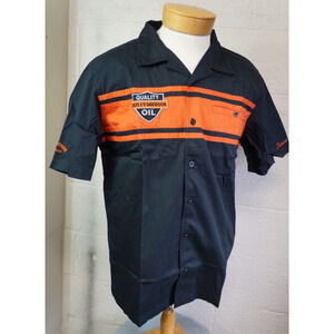 NEW! HARLEY DAVIDSON MOTORCYCLES MEN'S BUTTON DOWN SERVICE SHIRT SIZE LARGE